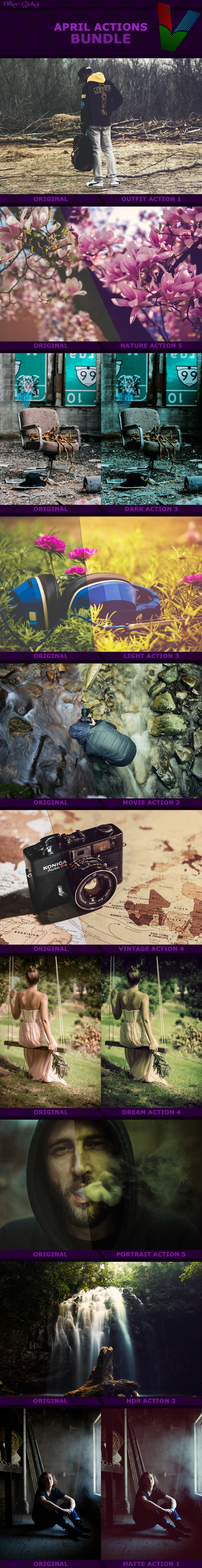 April Photoshop Actions Bundle