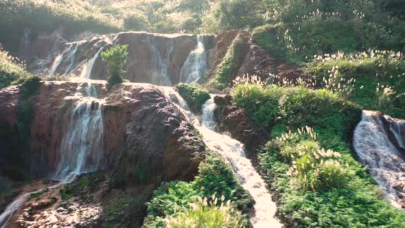 Golden Waterfall in Jiufen, Taiwan. alt