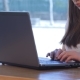  Of Girl Typing On Laptop - VideoHive Item for Sale