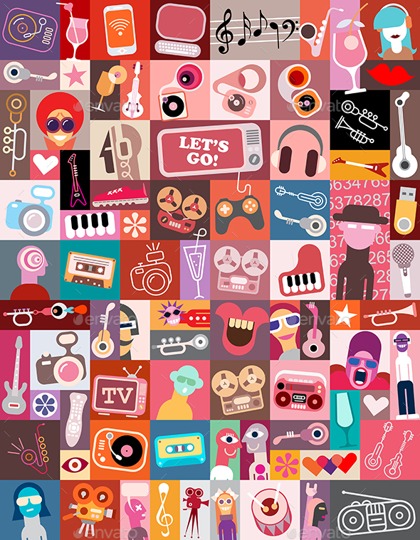 Entertainment Art Collage by danjazzia GraphicRiver
