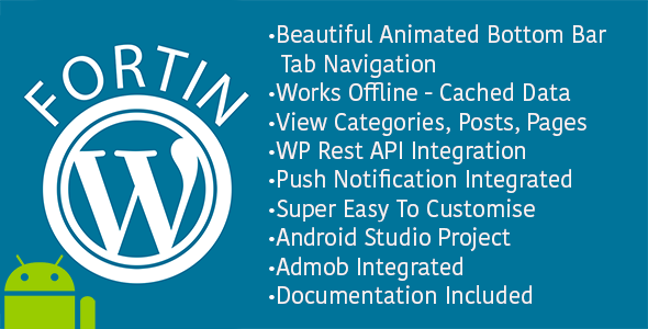 Fortin Wordpress Application Android - CodeCanyon Item for Sale