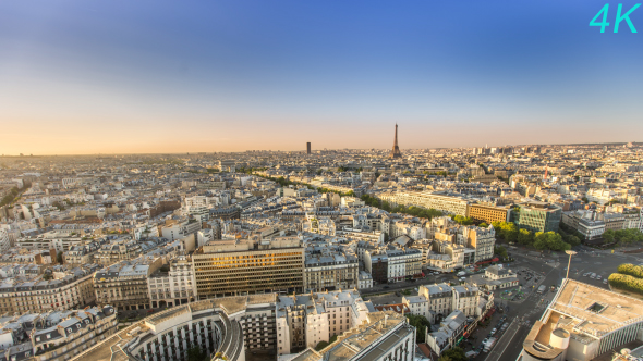 Paris cityscape with Eiffel Tower 1