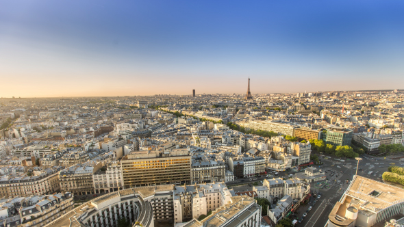 Paris cityscape with Eiffel Tower 2