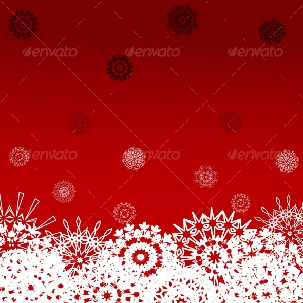 Christmas background with the snowflakes - Christmas Seasons/Holidays