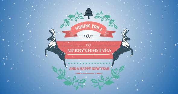 Illustration of christmas greeting and new year message 4k alt