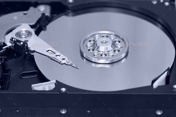 Inside of hard drive,concept of data and storage