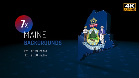 Maine State Election Backgrounds 4K - 7 pack