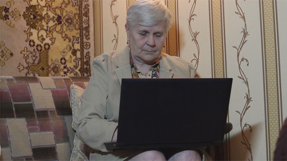 Mature Women Using Laptop