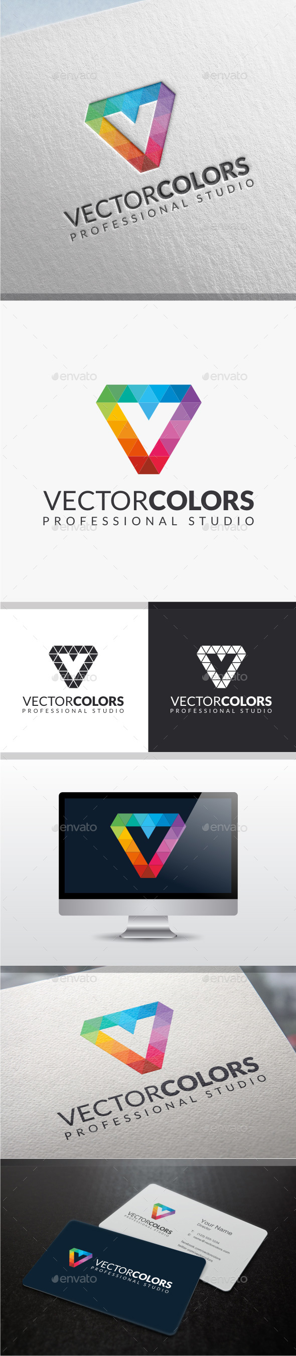 Vector Colors - Letter V Logo - Letters Logo Templates