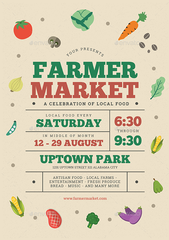 Farmer/Food Market Flyer by Guuver | GraphicRiver