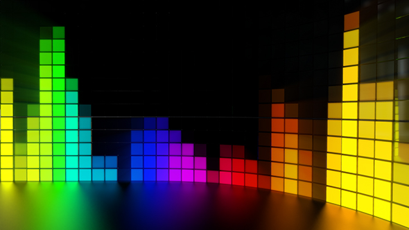 Neon Tiles Stage Light - Colorful Equalizer