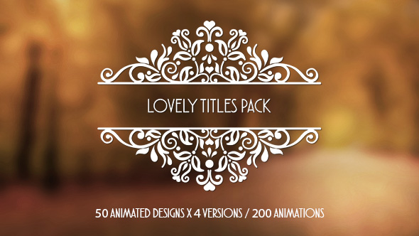 Lovely Titles Pack - VideoHive 16121534