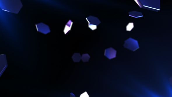 Flying Purple Hexagons