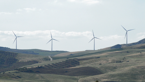 Wind Turbines Moving at Hill alt