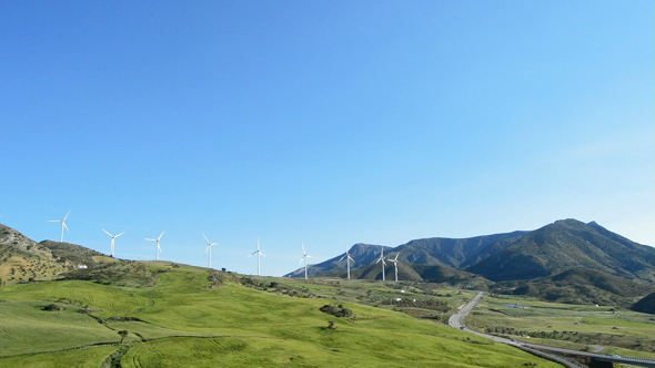 Wind Turbines Energy in the Mountains alt