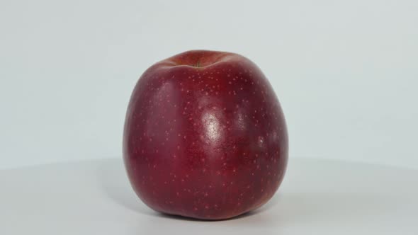 One Whole Red Apple Rotating