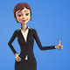 Sara 3D Character in Business Suit - Beautiful Woman Presenter/Manager - VideoHive Item for Sale