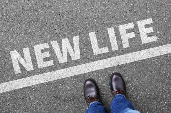New life beginning beginnings future past goals success decision change