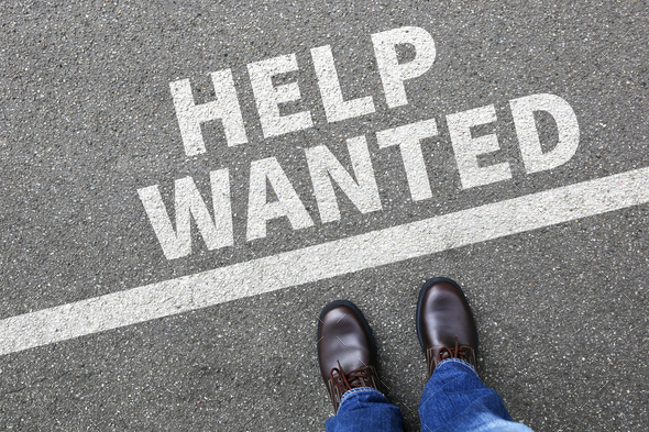 Help wanted jobs, job working recruitment employees business concept