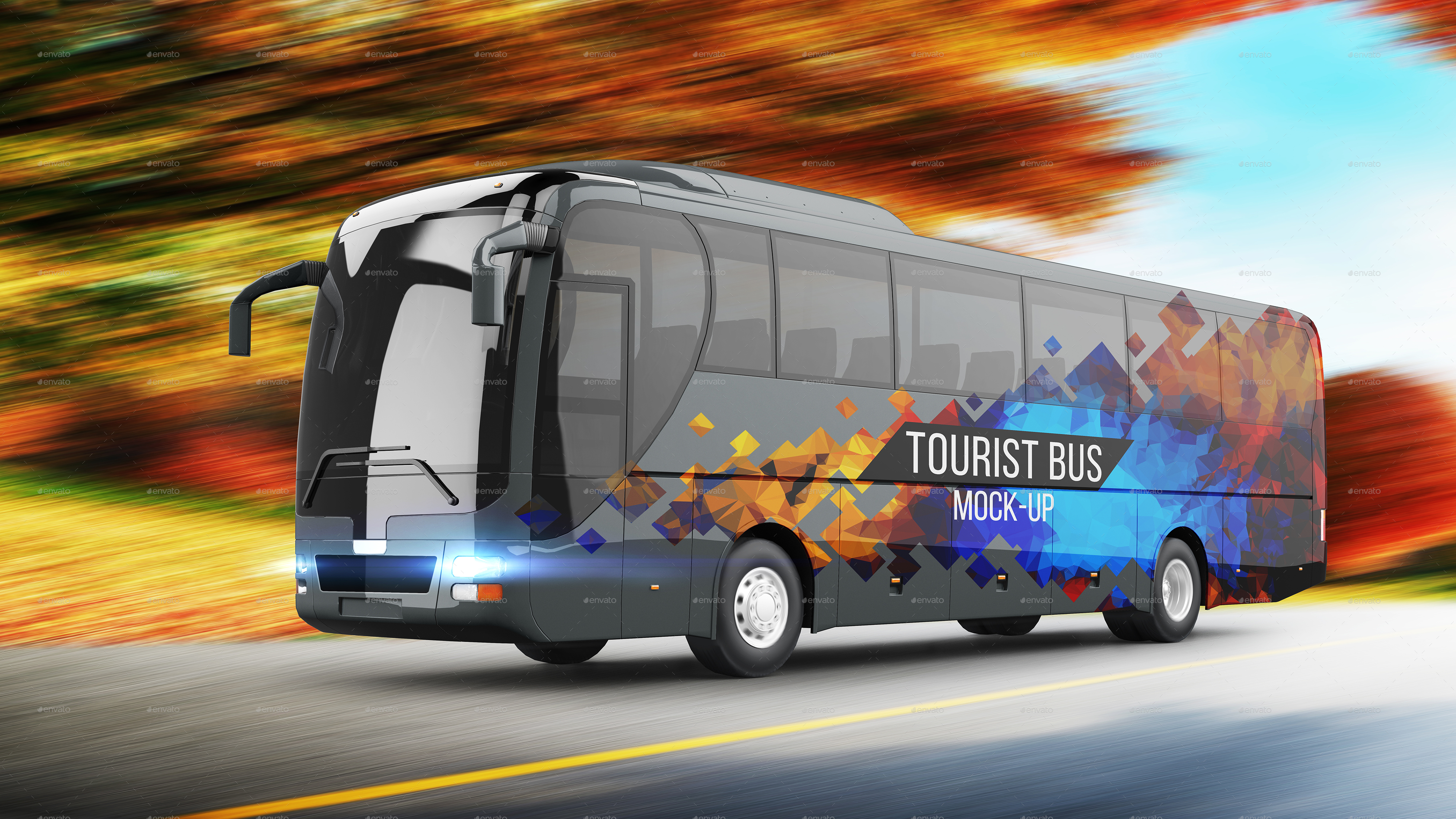 tourist bus graphics design