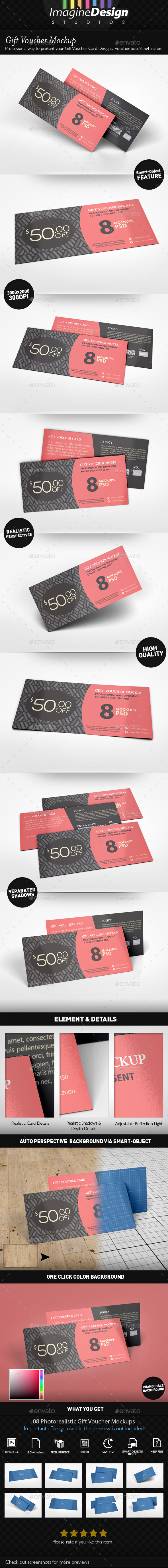 Gift Voucher Mockup - Miscellaneous Print