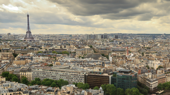 Paris cityscape with Eiffel Tower 4