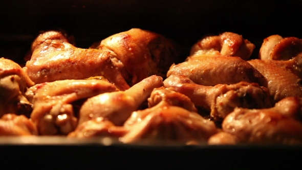 Chicken Drummets Deep Frying In Oil