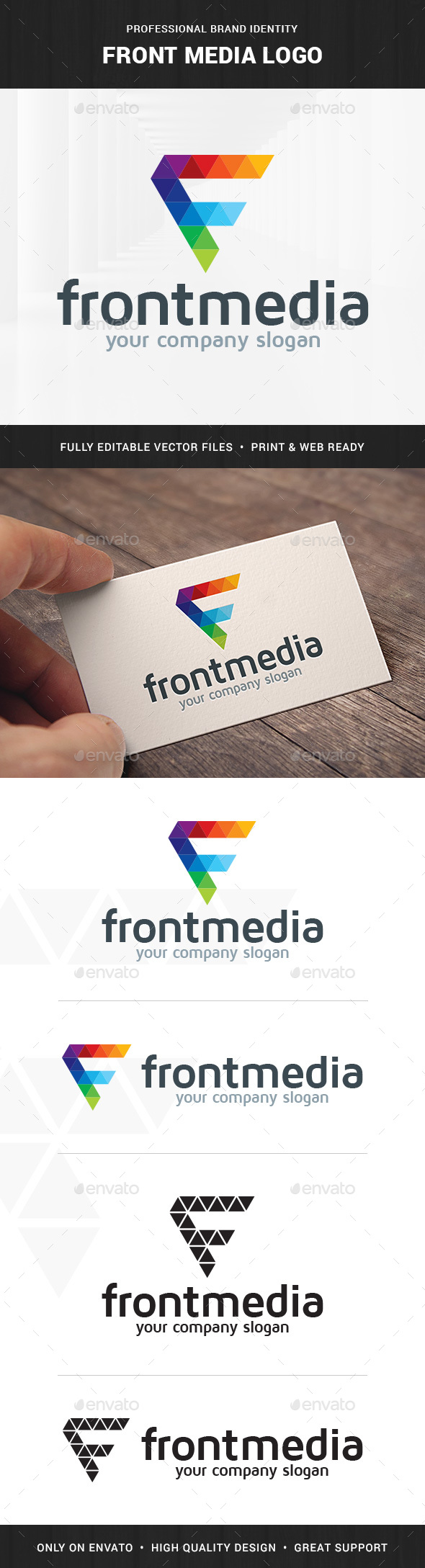 Front Media - Letter F Logo - Letters Logo Templates