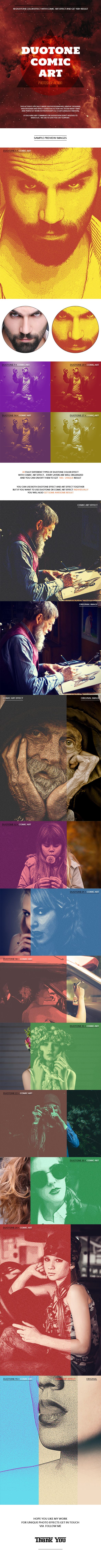 Duotone Comic Art - Photo Effects Actions