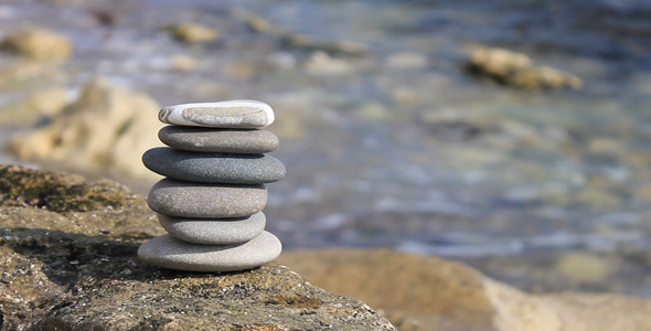 Zen Stones On The Seashore