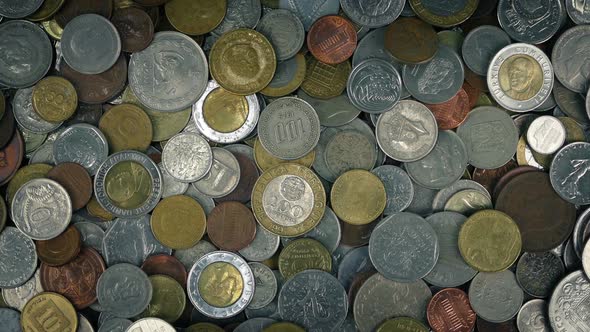 Mixed Old Coins Rotating alt