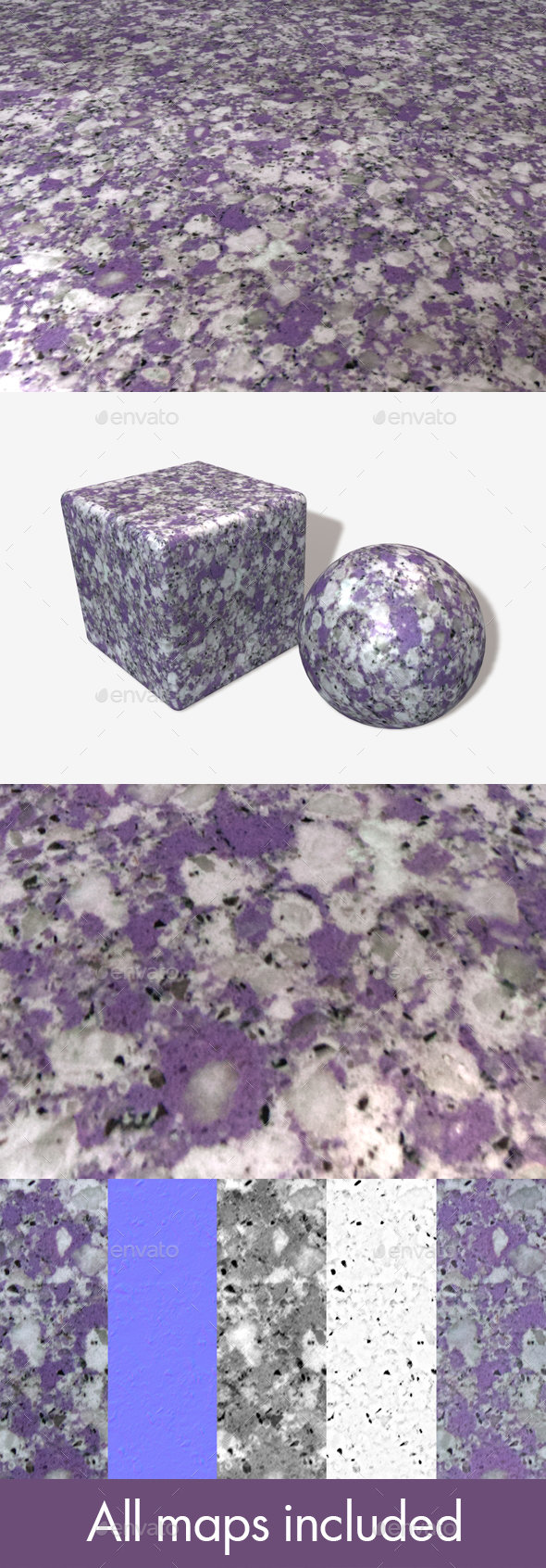 Purple Marble Seamless - 3Docean 16154293