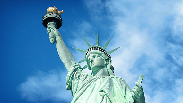 Statue Of Liberty In The Sun, Stock Footage | VideoHive