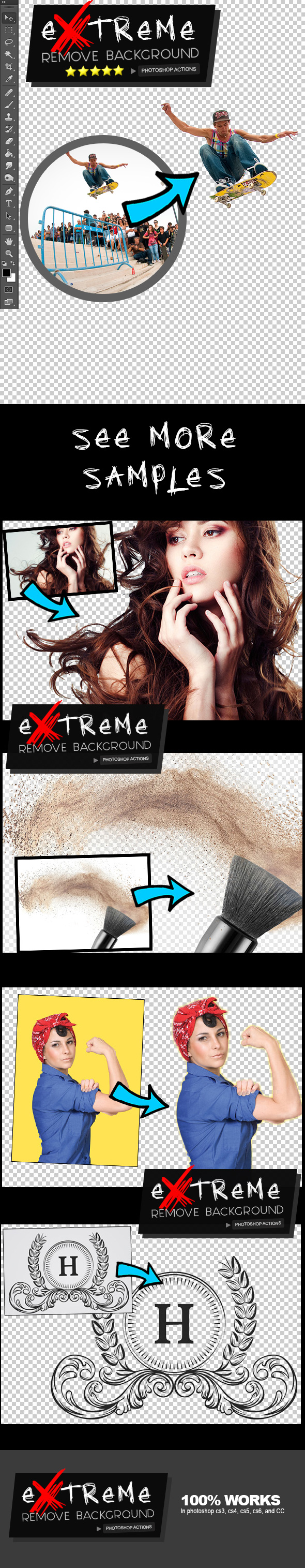 Extreme Remove Background Photoshop Actions - Photo Effects Actions