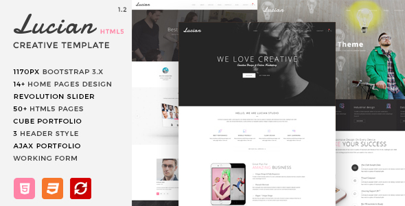 Exceptional Lucian - Multi-Concept Creative HTML5 Template
