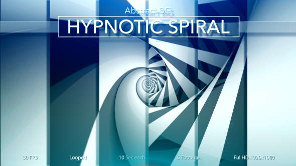 Abstract BG 3 Corners Hypnotic Spiral