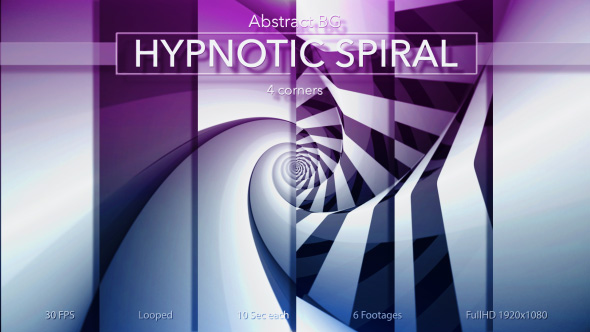 Abstract BG 4 Corners Hypnotic Spiral