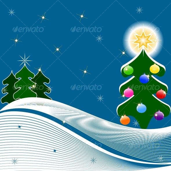 vector illustration of Christmas Tree