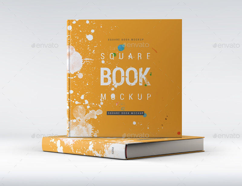 Square Book Mock Up  by L5Design GraphicRiver