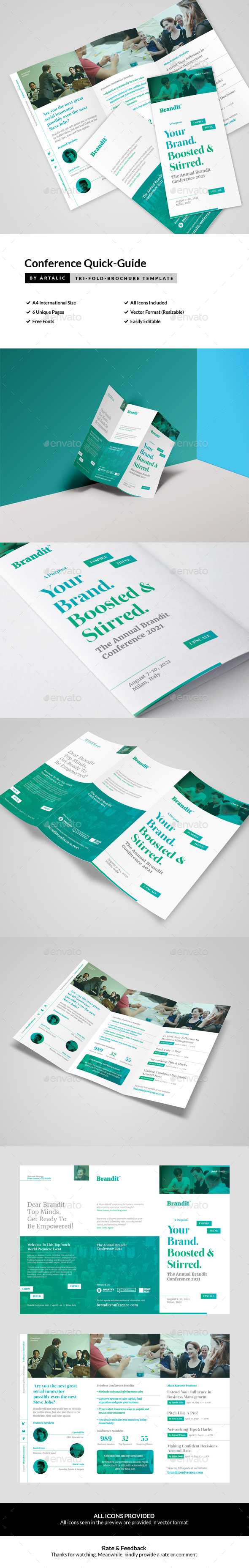 Conference/Seminar Leaflet - Brochures Print Templates