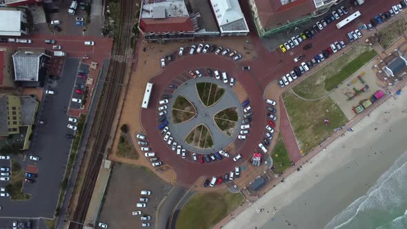 Birds Eye Drone Shot Of Muizenberg, Cape Town - Drone Is Ascending Over 