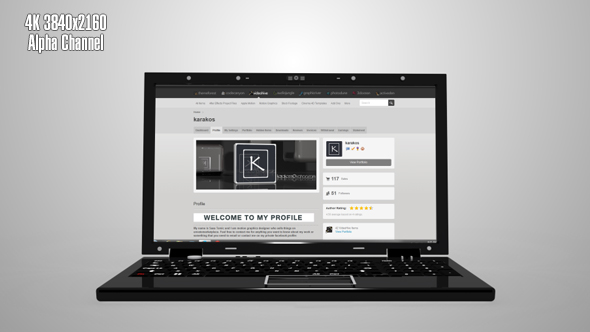 3D Transparent Laptop Open 2 alt