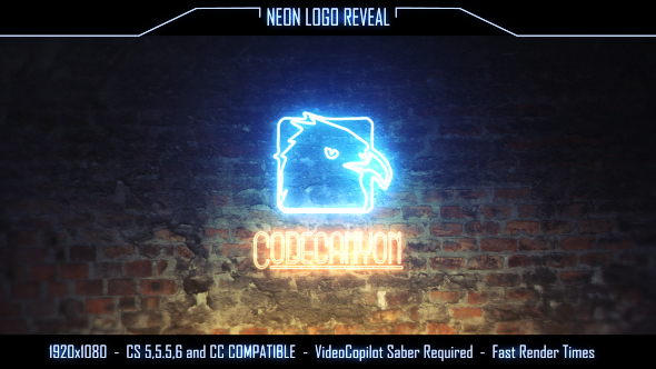 Neon Logo Reveal - VideoHive 16184476