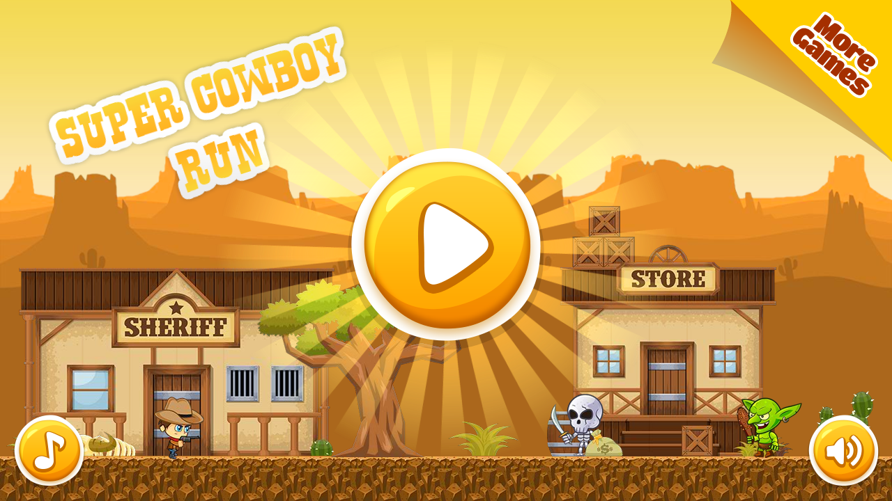 Super Cowboy Run - HTML5 Game, Mobile Version+AdMob!!! (Construct 3 |  Construct 2 | Capx) by Muscle-SS