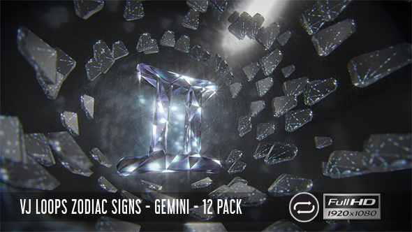 VJ Loops Zodiac Signs - Gemini - 12 Pack