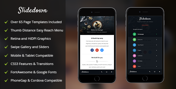 SlideDown Mobile - ThemeForest 16210828