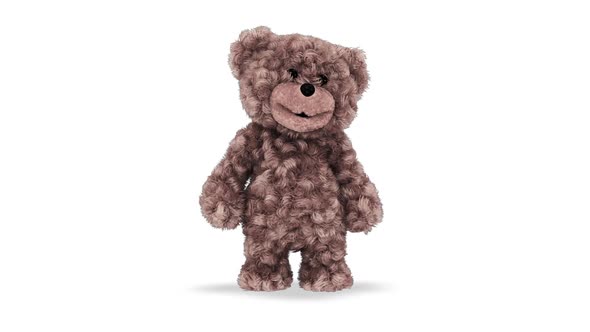 3d Teddy Bear Dancing Loop On White Background alt