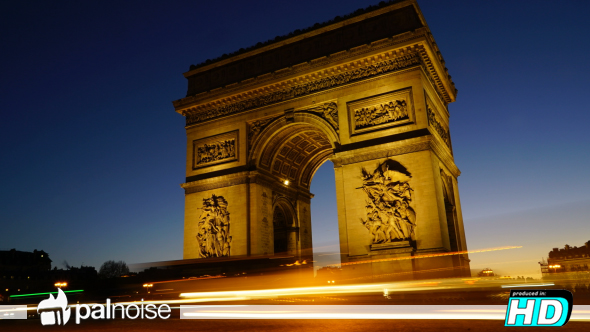 Arch Triumph Champs Elysees Paris France