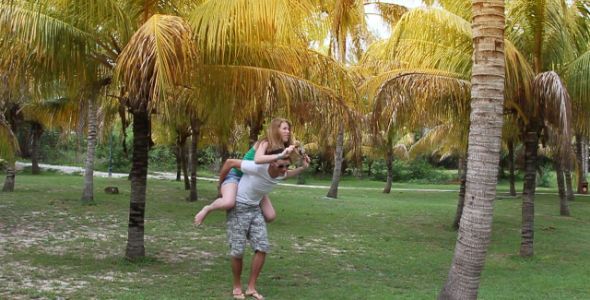 Couple Dancing in the Paradise