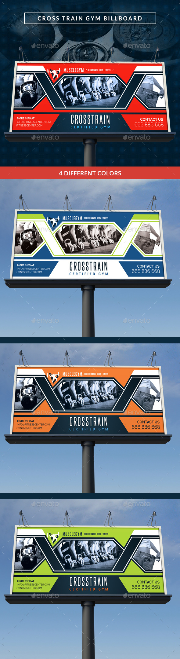 Cross Training Gym Signage Billboard - Signage Print Templates